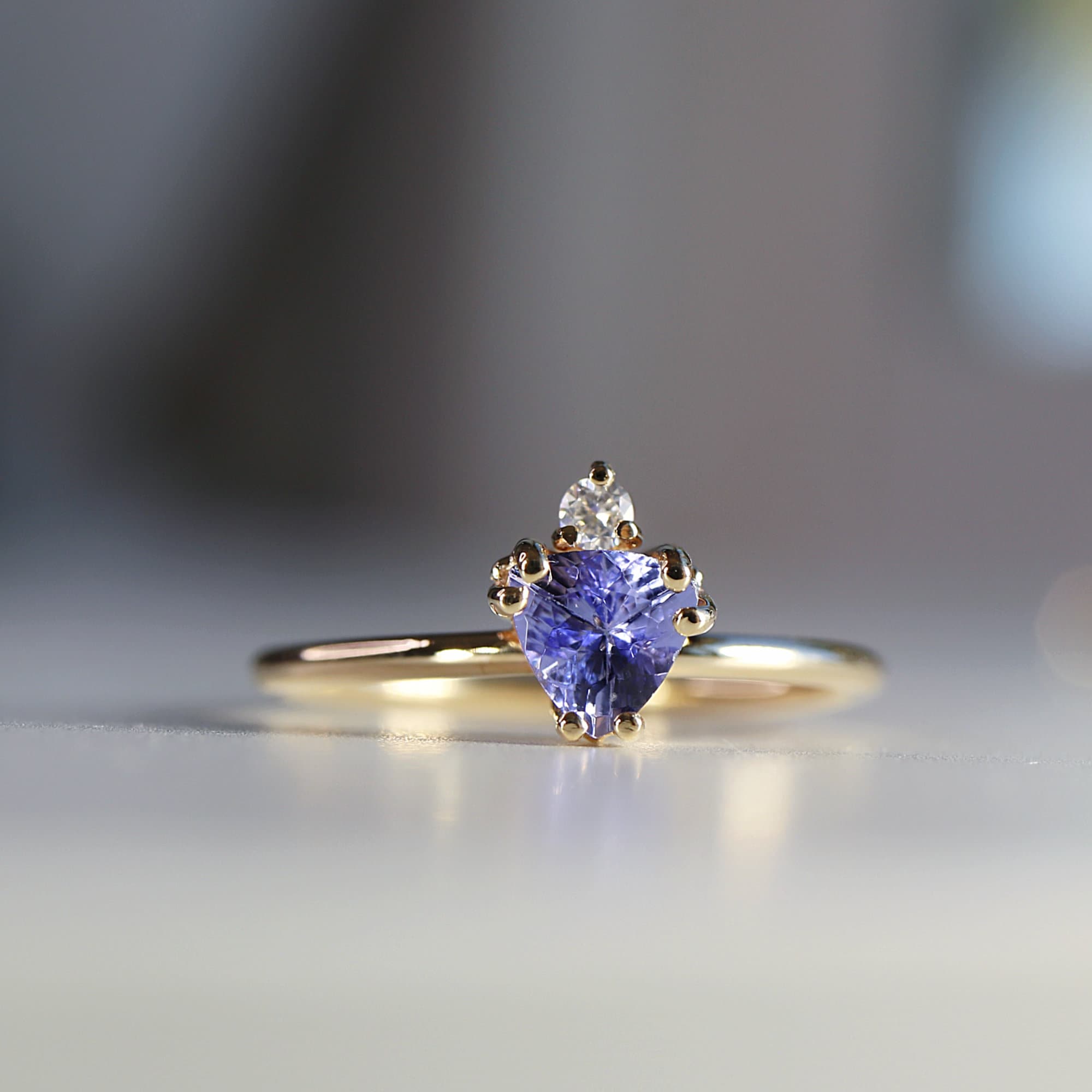 Diamond Tanzanite Ring 14k Gold