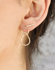 10k Solid Gold Organic Double Hoop Earrings