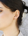 10k Solid Gold Organic Double Hoop Earrings