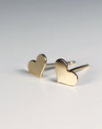 Tiny Heart Gold Stud Earrings