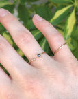 14k Gold Salt and Pepper Diamond Ring, Open Cuff Ring - Melt'm Jewelry