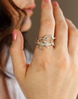Salt and Pepper Diamond Twig Ring - Melt'm Jewelry