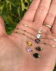 Gold Choker Necklace, Gemstone with Dainty Choker - Melt'm Jewelry