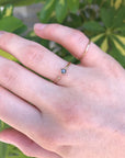 14k Gold Salt and Pepper Diamond Ring, Open Cuff Ring - Melt'm Jewelry