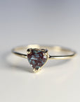 Heart Alexandrite Engagement Ring 14k Gold - Melt'm Jewelry