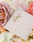 Pear Diamond Dangle Hoops Huggies - Melt'm Jewelry