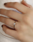 0.25ct Diamond Solitaire Ring 14K Solid White Gold - Melt'm Jewelry