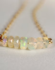 Genuine Welo Opal Bar Necklace