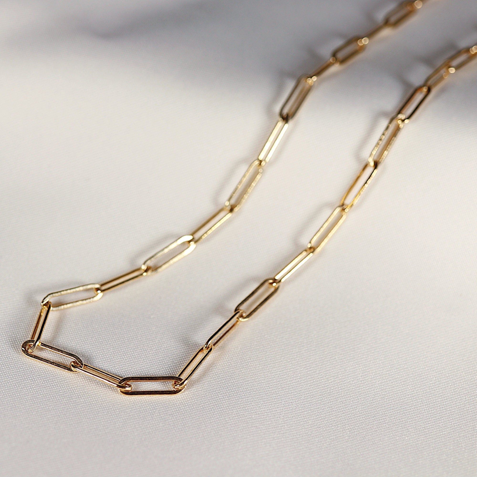 Gold Filled Paperclip Link Chain Necklace - Melt'm Jewelry