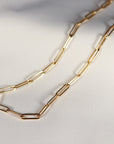Gold Filled Paperclip Link Chain Necklace - Melt'm Jewelry