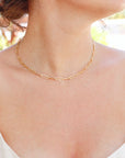 Gold Filled Paperclip Link Chain Necklace