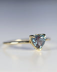 Heart Alexandrite Engagement Ring 14k Gold