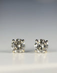 Grey Diamond Earrings 14k Gold