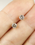 Grey Diamond Earrings 14k Gold