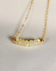 Genuine Welo Opal Bar Necklace - Melt'm Jewelry