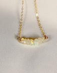 Genuine Welo Opal Bar Necklace