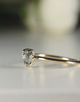 Pear Salt and Pepper Diamond Ring