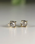 4mm Salt and Pepper Diamond Stud Earrings