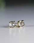 4mm Salt and Pepper Diamond Stud Earrings