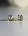 4mm Salt and Pepper Diamond Stud Earrings