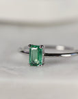 Emerald Engagement Ring 14k Gold - Melt'm Jewelry