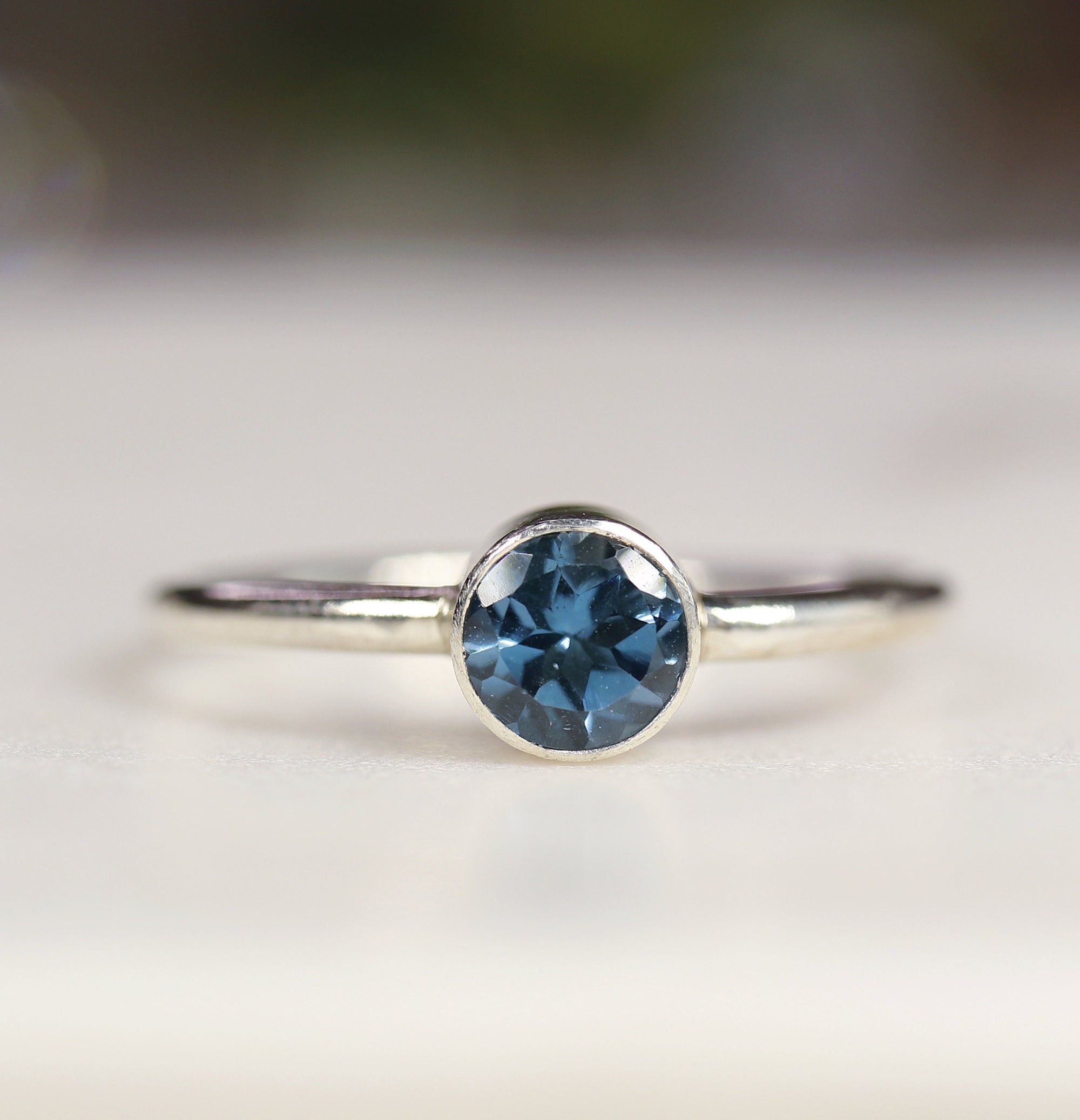 London Blue Topaz Ring, December Birthstone Jewelry