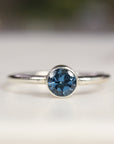 London Blue Topaz Ring, December Birthstone Jewelry