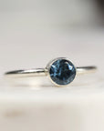 London Blue Topaz Ring, December Birthstone Jewelry