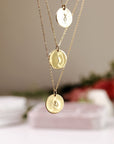 Personalized Initial Coin Necklace