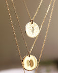 Personalized Initial Coin Necklace