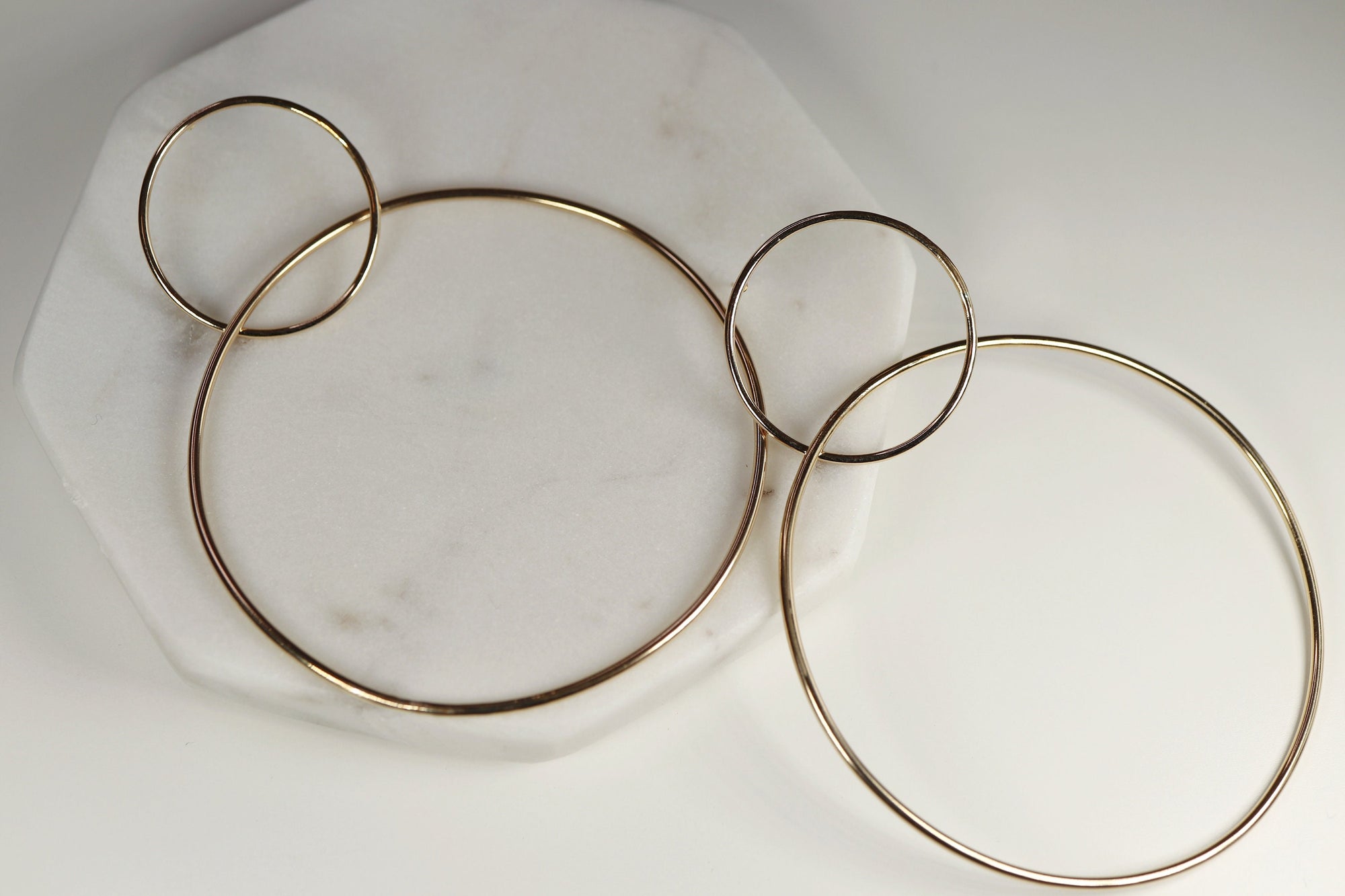 Extra Large Double Hoop Earrings, Silver or Gold Filled