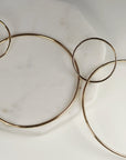 Extra Large Double Hoop Earrings, Silver or Gold Filled