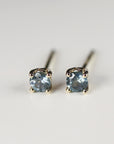 Blue Montana Sapphire Earrings 14k Gold