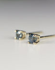 Blue Montana Sapphire Earrings 14k Gold