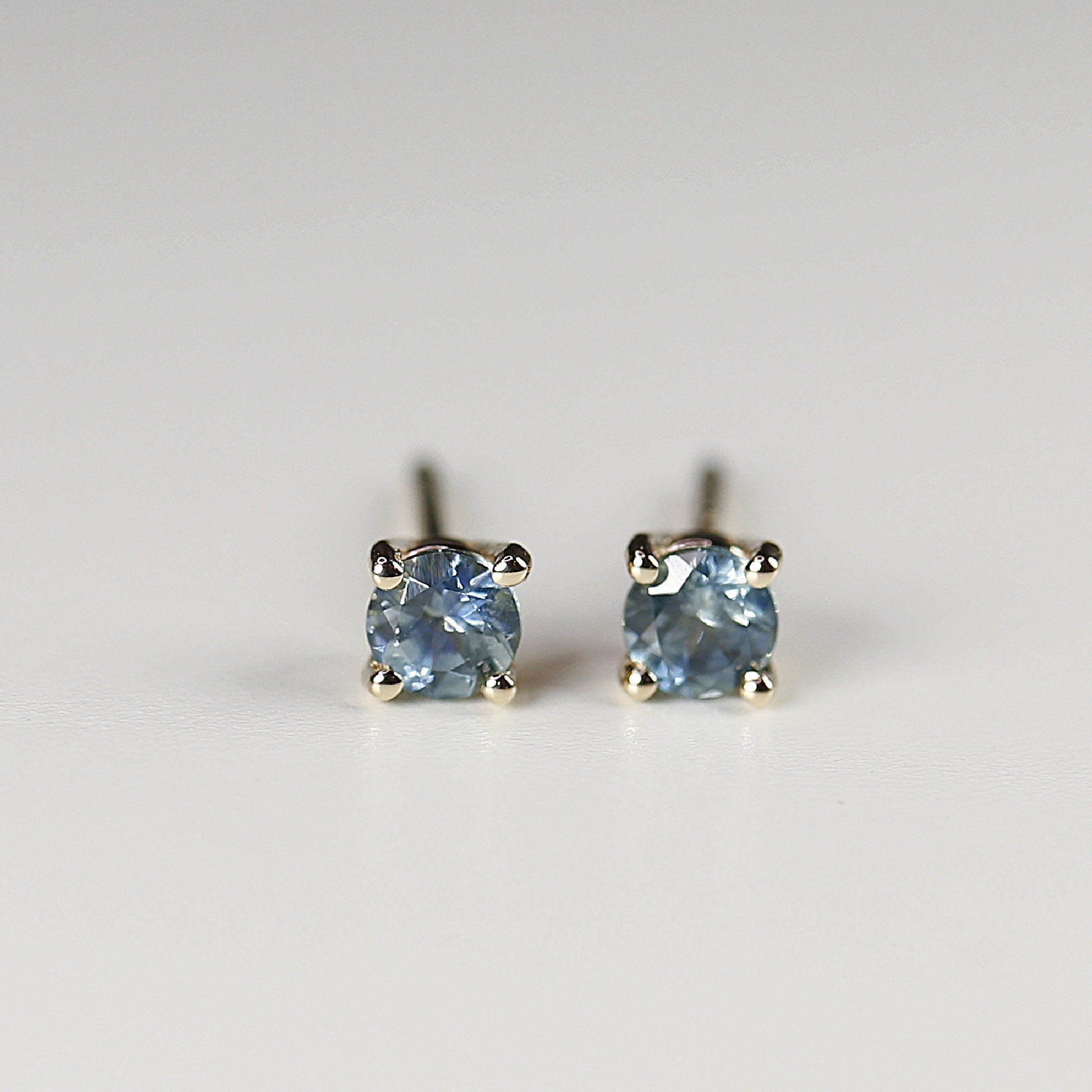 Blue Montana Sapphire Earrings in 14k Gold - Melt'm Jewelry