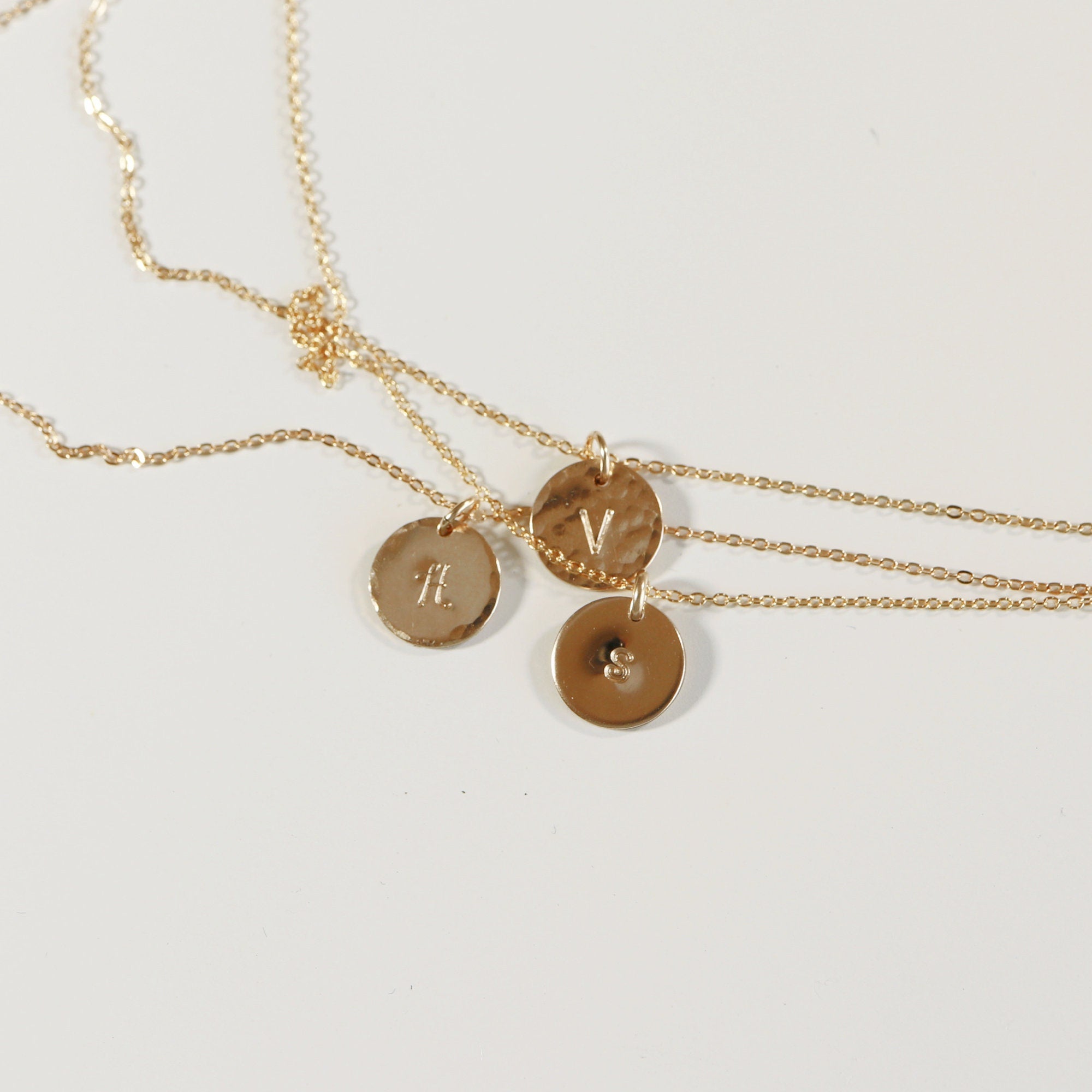 Initial Necklace Gold Filled or Sterling Silver, Personalized Jewelry - Melt'm Jewelry