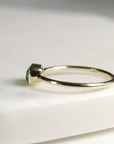 Emerald Cut Bezel Set East West Emerald Ring - Melt'm Jewelry