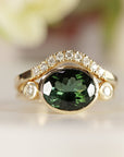 Curved Diamond Wedding Band, Matching Ring Gold Band - Melt'm Jewelry