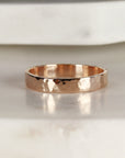 14k Rose Gold Hammered Wedding Band 3mm