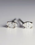 Marquise Diamond Stud Earrings, 0.14 ct VS Diamond Earrings 14k Gold - Melt'm Jewelry