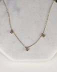 Diamond Station Necklace in 14k Solid Gold