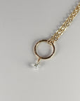 Diamond Briolette Necklace in 14k Solid Yellow Gold