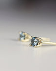 Blue Montana Sapphire Earrings 14k Gold