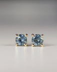 Blue Montana Sapphire Earrings 14k Gold