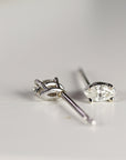 Marquise Diamond Stud Earrings, 0.14 ct VS Diamond Earrings 14k Solid Gold