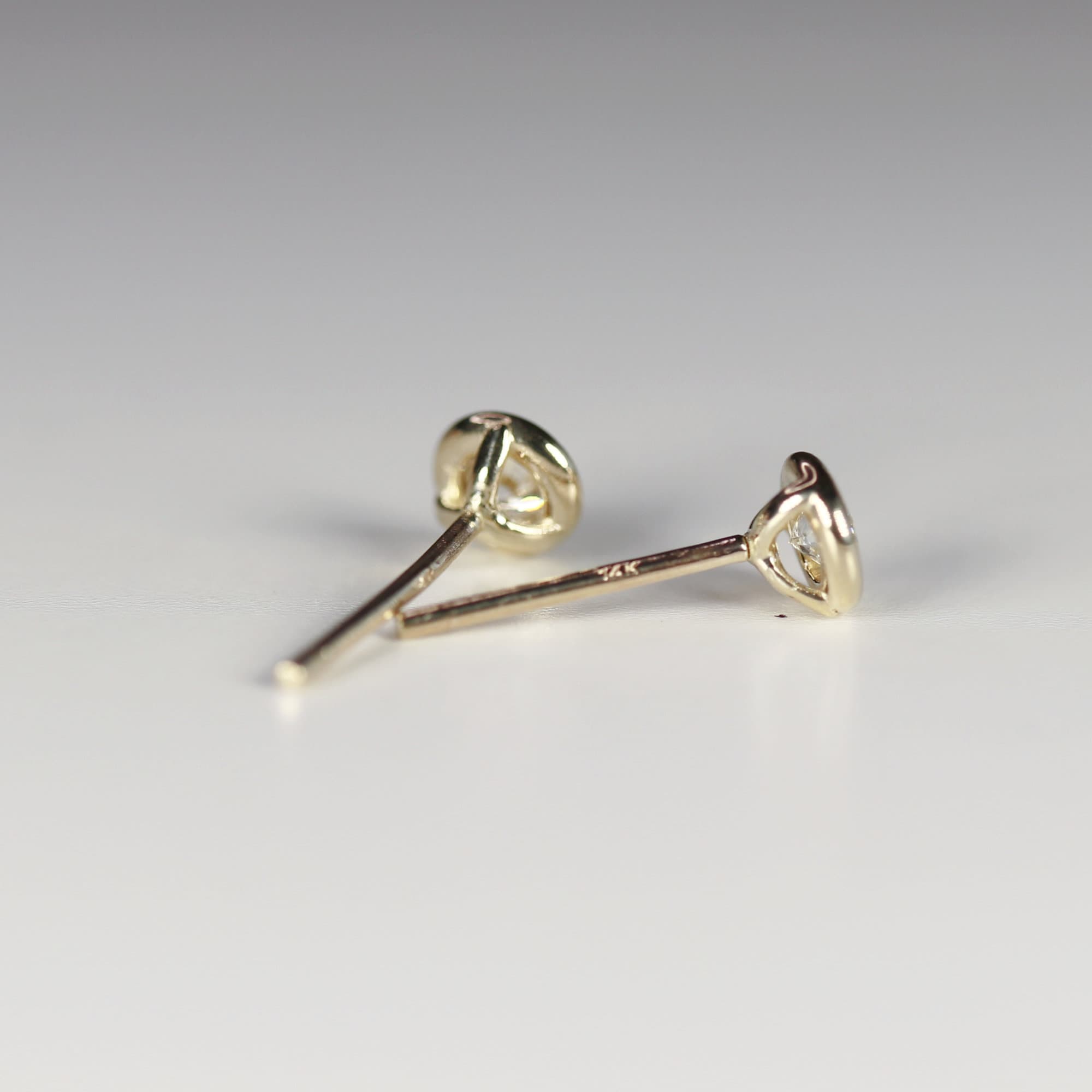 Diamond Stud Earrings 14k Gold