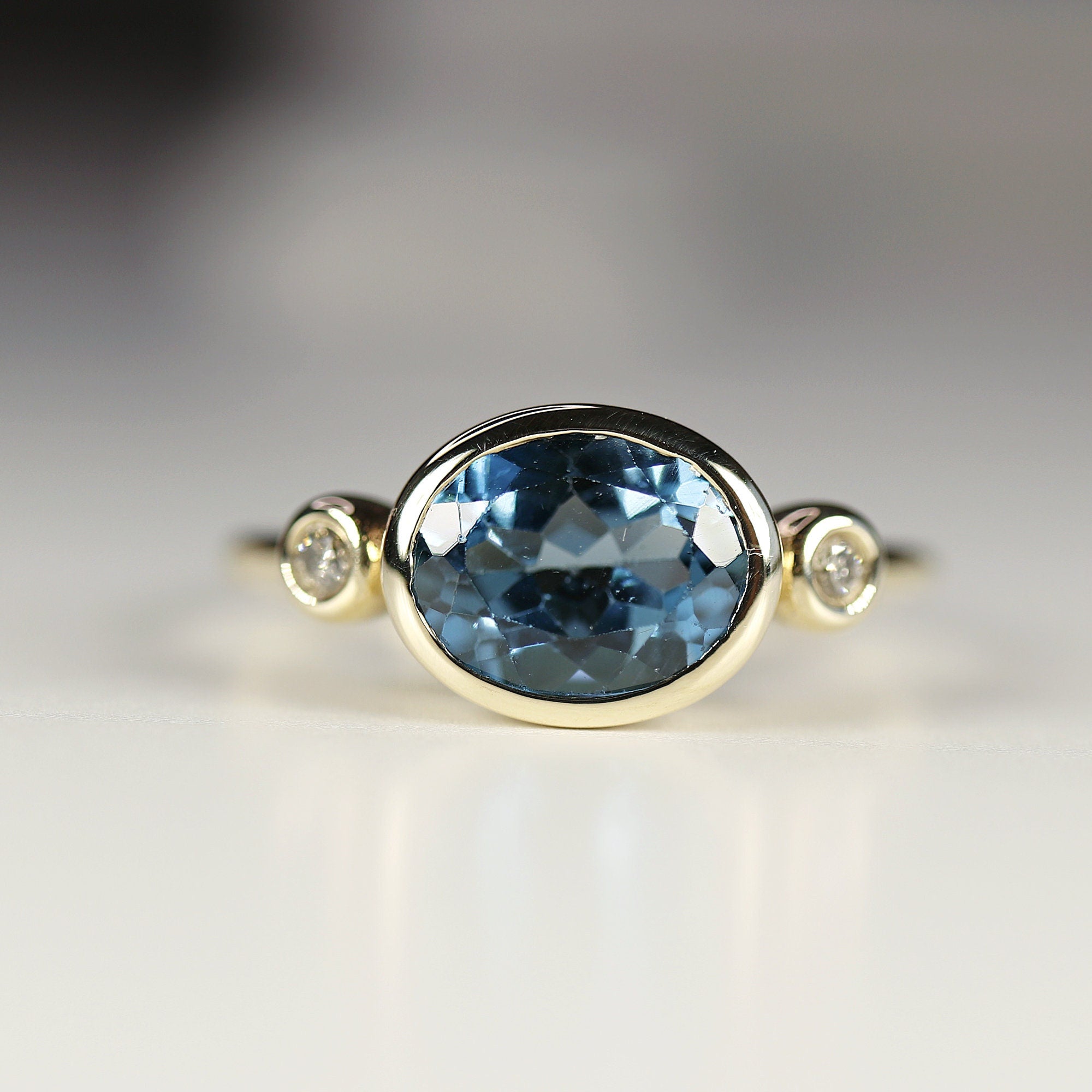 Oval London Blue Topaz Ring