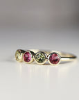 Pink and Green Tourmaline Ring