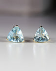 14k Gold Trillion Blue Topaz Earrings - Melt'm Jewelry
