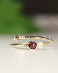 Ruby Ring 14k Solid Gold, July Birthstone Ring